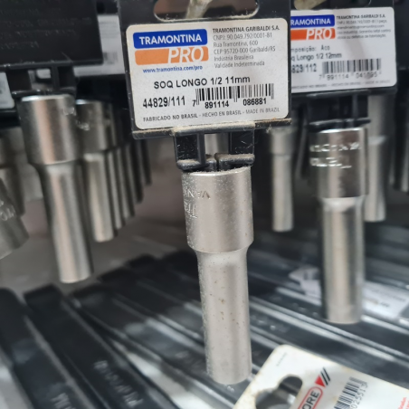 Soquete Estriado Longo 11mm Encaixe de 1/2" - Tramontina