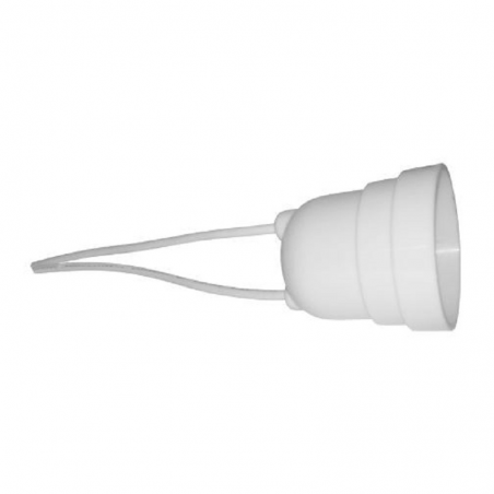 Bocal Soquete com Rabicho E27 100W 250V Branco - Pluzie