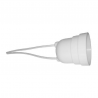 Bocal Soquete com Rabicho E27 100W 250V Branco - Pluzie