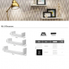 Prateleira U Preto 3PC Decorare - Pratk