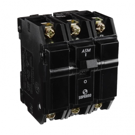 Disjuntor Nema Preto 3P X 10A - Soprano