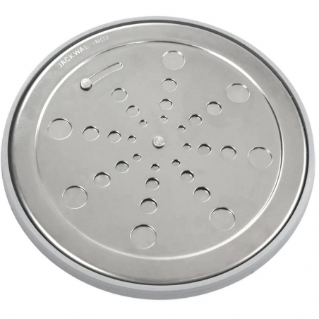 Grelha Redonda 15 2987 com Fecho com Moldura Inox - Jackwal