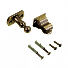 Prendedor de Porta Zamac Latão Latonado Oxidado - União Mundial