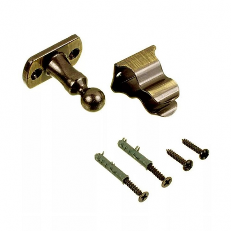 Prendedor de Porta Zamac Latão Latonado Oxidado - União Mundial