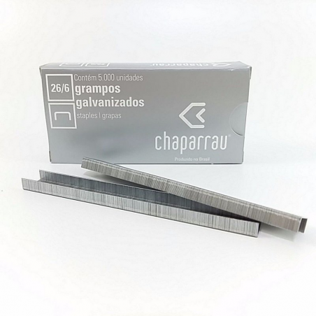 Grampo Galvanizado 26/6 5.000 unidades- Chaparrau