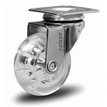 Rodízio Giratório 210 com Placa e Roda PVC Gel 3906 - Colson