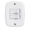Interruptor 2 Teclas Simples 10A Branco - Pluzie