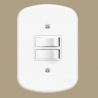 Interruptor 2 Teclas Simples 10A Blanc 0627 - Fame