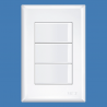 Interruptor 3 Teclas Simples 16A com placa Evidence 2907 - Fame
