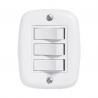 Interruptor 3 Teclas Simples 10A Braco - Pluzie