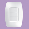 Interruptor 3 Teclas Simples com placa Elegance 2254 - Fame