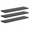 Kit 3 Prateleiras Pretas 1,5X10X40 Decorare - Pratk
