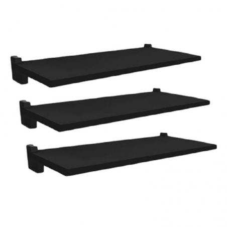 Kit 3 Prateleiras Pretas 1,5X20X60 Lineare - Pratk