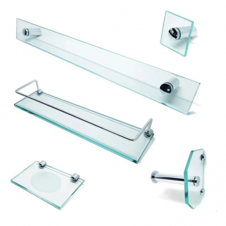 Kit Canto Luxo Vidro Incolor - Vildrex