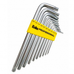 Kit Chave Torx L com 10 peças T9 A T50 - EDA