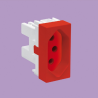 Tomada Modular 2P+T 20A Vermelha Elegance 2350 - Fame