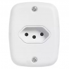 Tomada 2P+T 10A 250V Sobrepor Plus Branca - Pluzie