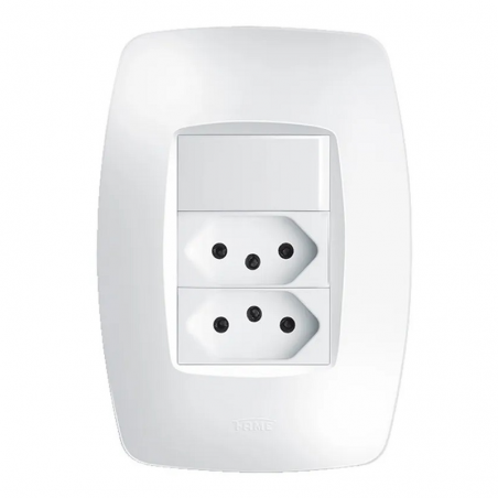 Interruptor Simples 16A + 2 Tomadas 20A Elegance 3540 - Fame