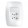 Interruptor Simples 16A + 2 Tomadas 20A Elegance 3540 - Fame