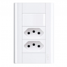 Interruptor Simples + 2 Tomadas 10A Modulare 3535 - Fame