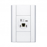 Tomada para Telefone Telebras com RJ11 2V com Placa Modulare - Fame
