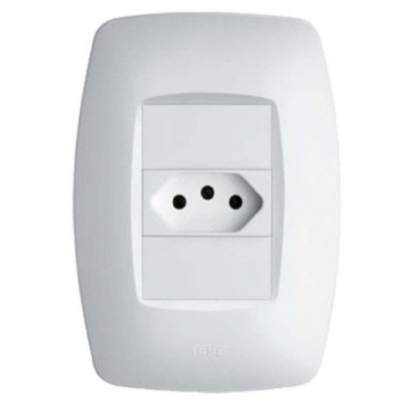 Tomada Padrão 2P+T 10A com Placa Elegance 2257 - Fame