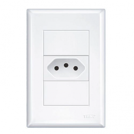 Tomada Padrão 2P+T 10A com Placa Evidence 2911 - Fame