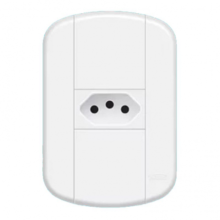 Tomada padrão 2P+T 20A com Placa Blanc+ - Fame