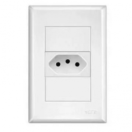 Tomada Padrão 2P+T 20A com Placa Evidence 2912 - Fame