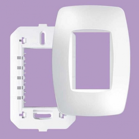 Placa 4X2 com Suporte 3 Modulos Elegance 2377 - Fame