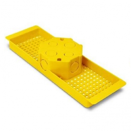 Caixa para Laje 30cm Octagonal 4X4 Amarela - Tecnoplast