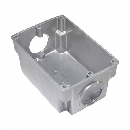 Caixa para Piso 4X2 com Furo 3/4 Alumínio - Olivo