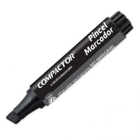 Marcador Preto Permanente - Compacto