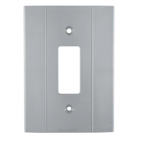 Tampa para 1 Posto para Condulete Cinza Escuro Plastibox - Tramontina