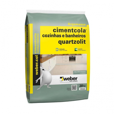 Argamassa Super Cozinha e Banheiro 20kg - Quartzolit