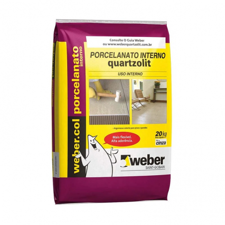 Argamassa Porcelanato Interno 20kg - Quatzolit