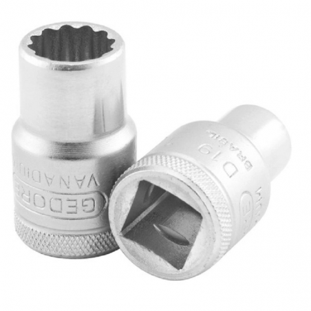 Soquete Estriado 11mm Encaixe de 1/2" - Gedore