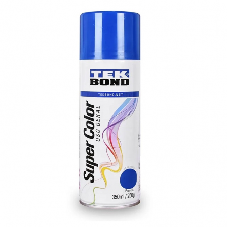 Tinta Spray Super Color Azul com 350ml/250g - TEKBOND