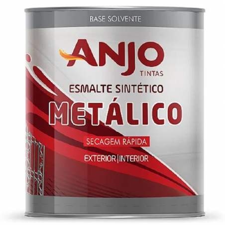 Tinta Esmalte Sintético 900ml Metálico Prata Lunar - Anjo