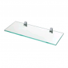 Prateleira Vidro Reto com Suporte Cromado 20x60cm - Prat-k