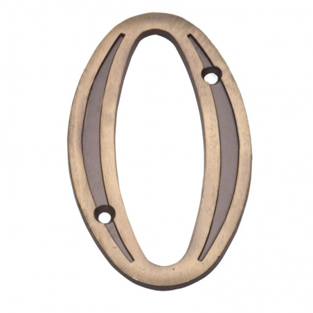 Número Residencial Zamac Latonado Oxidado (0) - União Mundial