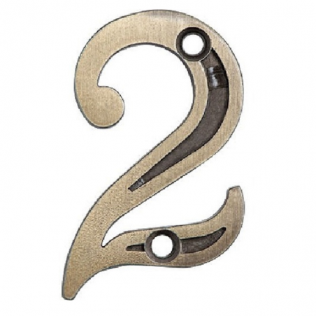 Número Residencial Zamac Latonado Oxidado (2) - União Mundial