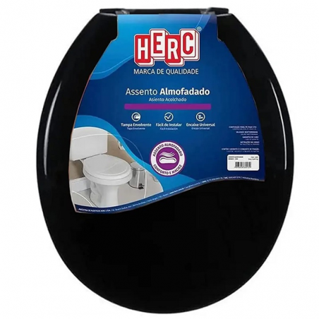 Assento Almofadado Preto - Herc