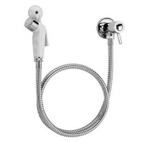 kit Ducha Higiênica com Gatilho Branca e Cromada 1,20mt - Blukit