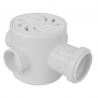 Caixa Sifonada 100X100X50 Grade Vórtice Branca Redonda - Amanco