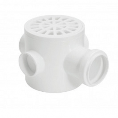 Caixa Sifonadas N69 Alumínio Grelha Redonda 100X100X50 - Amanco