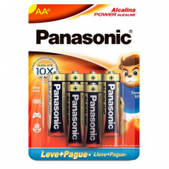 Pilha Alcalina AA com 6 unidades - Panasonic