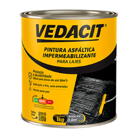 Pintura Asfáltica n01 Carboplástico 1kg - Vedacit
