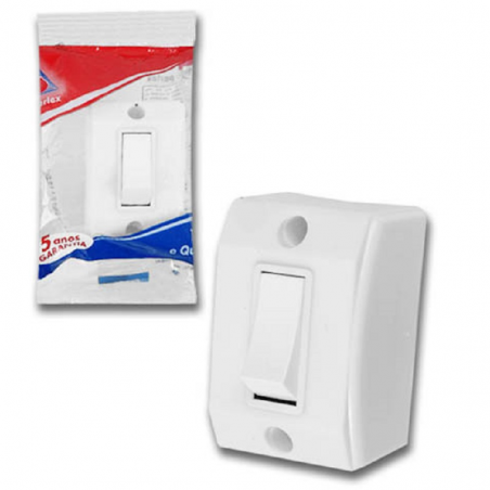 1 Tecla Simples de Sobrepor 10A 250V - Perlex