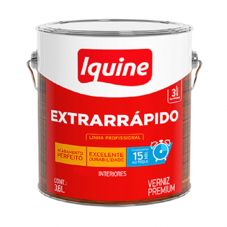 Verniz Extra Rápido 3,6 litros Incolor - Iquine